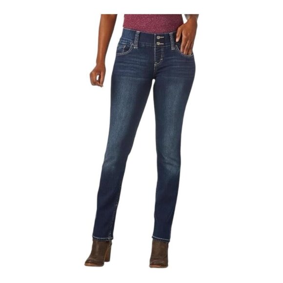 Riders by Lee Indigo Women's Waist Smoother Straight Leg Jean - Size 12 Petite - Picture 8 of 10